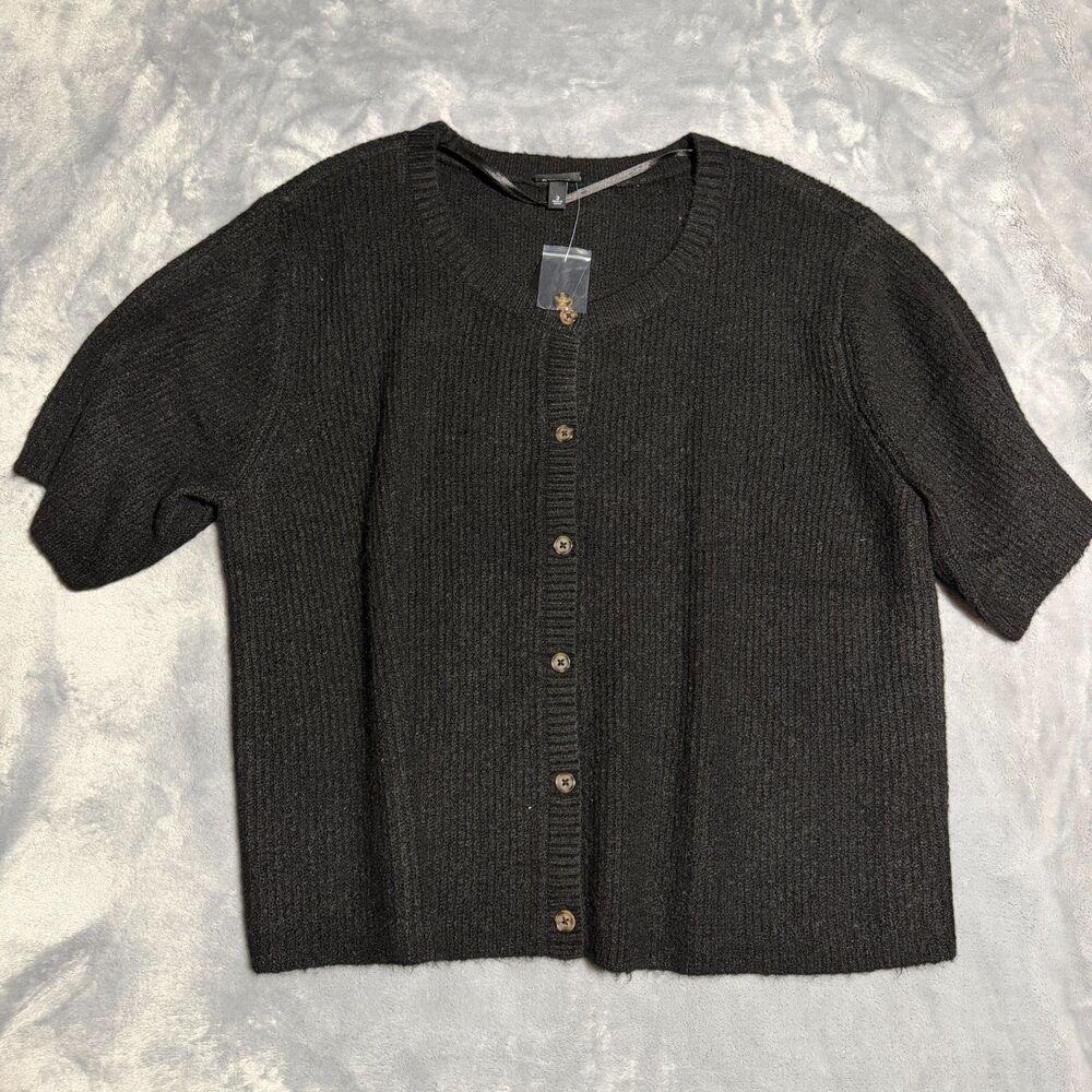 Torrid Black Vegan Cashmere Crew Cardigan